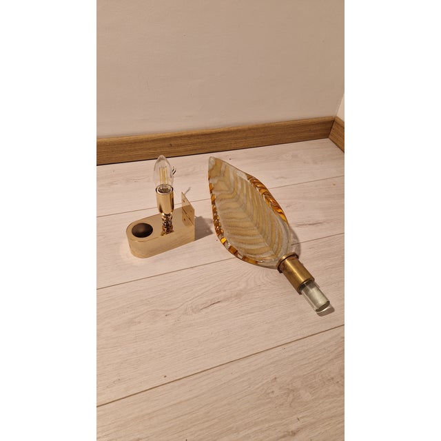 Large Wall Lights in Brass and Murano Glass, 1990s, Set of 2 For Sale - Image 11 of 18