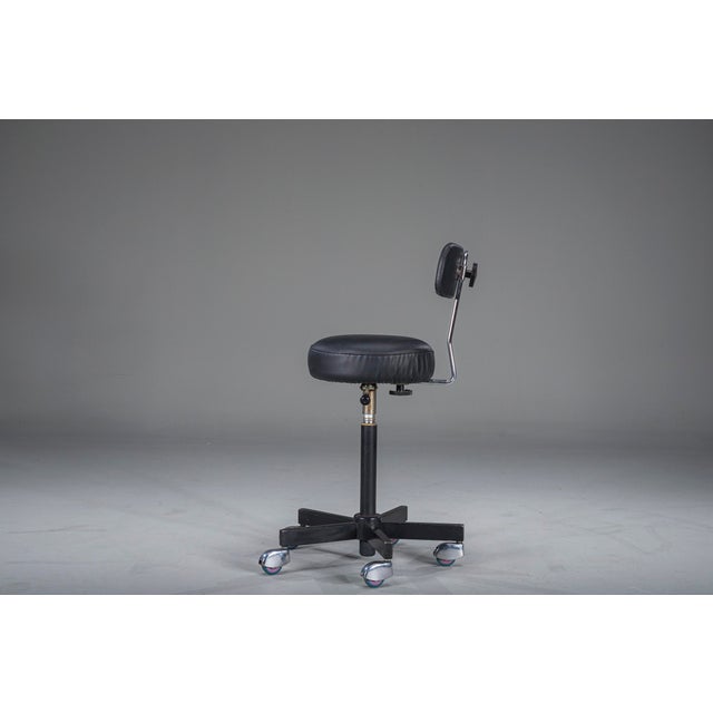 This is a classic German-made swivel work chair, a "Arbeitssessel" or doctor's stool, produced by Jörg & Sohn in Coburg....
