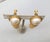 White Vintage Signed Napier Goldtone Faux-Pearl Drop Clip Earrings-2 Pieces For Sale - Image 8 of 9