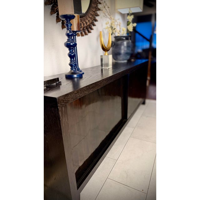 2010s Rh 80" Wyeth Carbonized Split Bamboo Sideboard: For Sale - Image 5 of 12