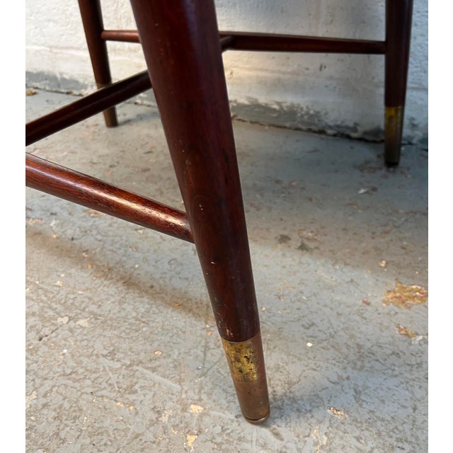Wood Mid-Century Pair of Tapered Leg Dining Chairs Attributed to Paoli For Sale - Image 7 of 10
