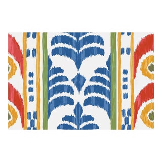 Contemporary Flavia Ikat Fabric- 2 Yards For Sale