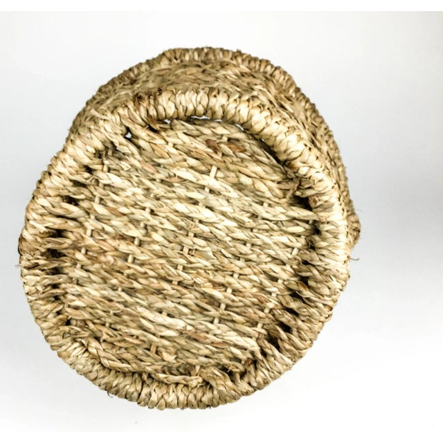 Vintage Large Woven French Seagrass Basket For Sale - Image 12 of 13