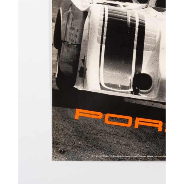 Black Original Porsche Poster by Erich Strenger, 1972 For Sale - Image 8 of 9