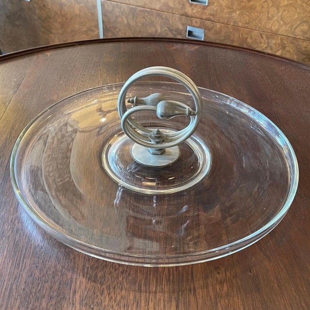 Art Deco Early 20th Century Art Deco Glass Serving Platter Dish For Sale - Image 3 of 7