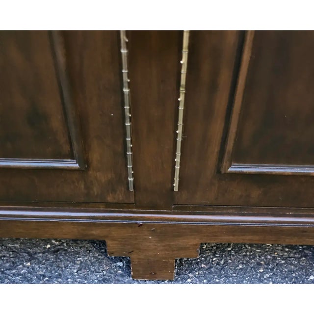 Brown Mid 20th Century Greek Key Motif Sideboard For Sale - Image 8 of 9