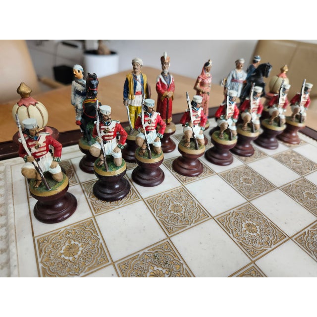 Raj Collectible Chess Sets from Franklin Mint Porcelain, 1970s, Set of 33 For Sale - Image 3 of 18