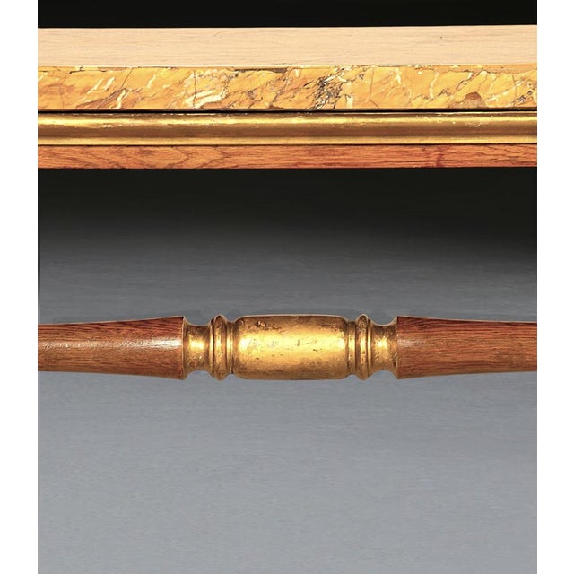 Regency Siena Marble, Oak and Giltwood Centre Table, 1830s For Sale - Image 11 of 12