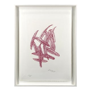 Mark Tobey, Composition in Red, 1972, Color Lithograph on Paper, Framed For Sale