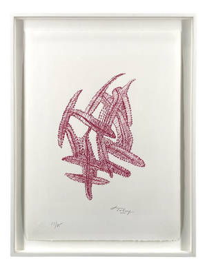 Mark Tobey, Composition in Red, 1972, Color Lithograph on Paper, Framed