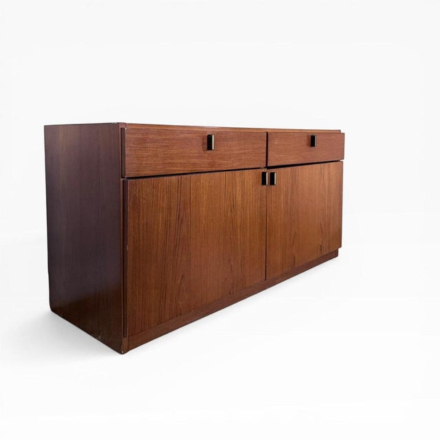 Contemporary Vintage Danish Teak Low Sideboard, 1960s For Sale - Image 3 of 8