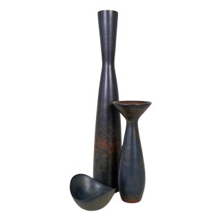 Mid-Century Modern Vases by C. H. Stålhane for Rörstrand, Sweden, 1950s, Set of 3 For Sale