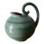 1960s Elegant Mid Century Modern Green Glaze Stangl Pottery Ball Pitcher Jug For Sale