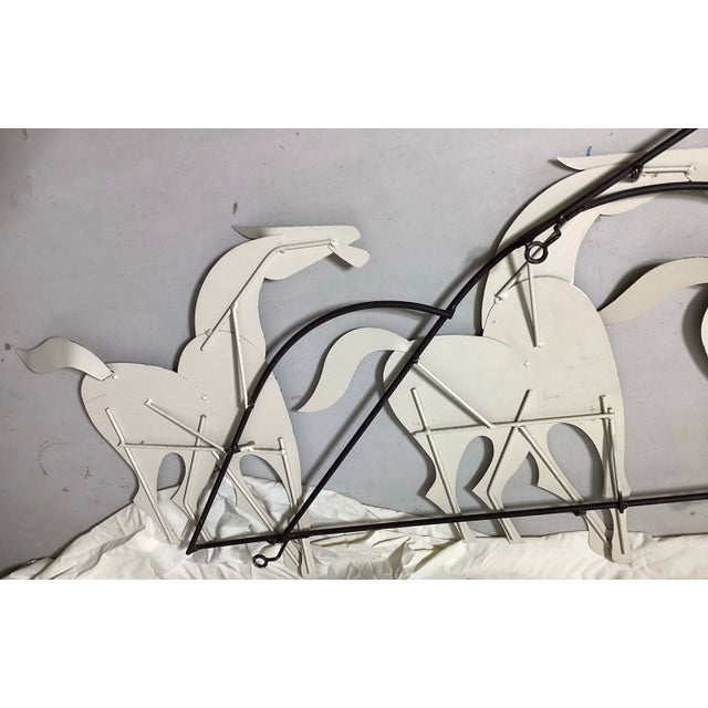 Beige 1970s Curtis Jere Mustangs Metal Wall Sculpture For Sale - Image 8 of 8