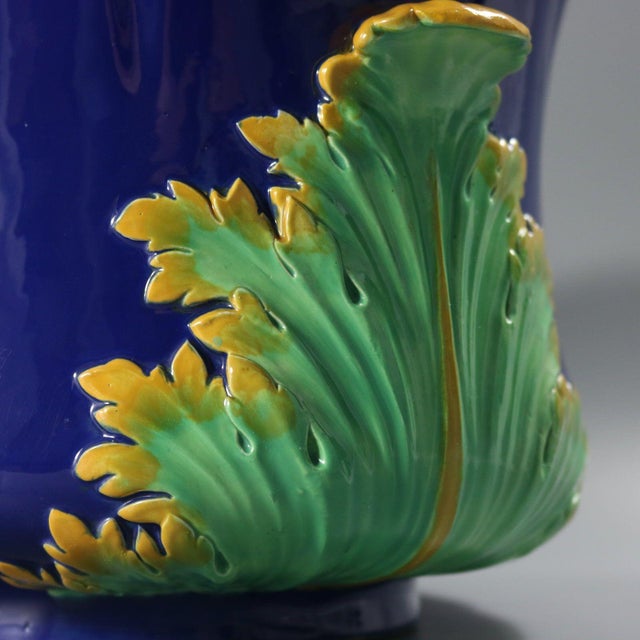 Minton Majolica Cupids Oval Jardiniere For Sale - Image 11 of 16