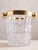 1960s Mid Century Crystal Modern Ice Bucket With Gold Rim For Sale - Image 9 of 18
