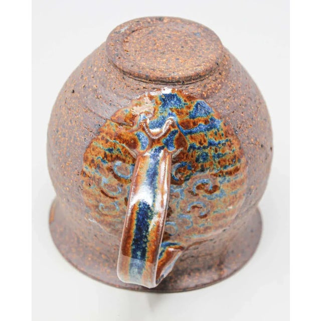 Vintage Hand Thrown Pottery Jug Artisan Stoneware For Sale - Image 12 of 13