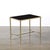 Mid-Century Brass & Inset Vitrolite Top Accent Side Table W/ Fluted Detailing For Sale - Image 9 of 12