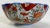 Antique Imari Bowl Hand Painted With Floral Arrangements and Butterflies - Circa 1900. Measures 6 1/4” W x 6 1/4” D x 2...