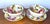 This charming pair of vintage 1960's Italian hand-painted faience large cups and saucers are perfect for Cafe Latte or a...