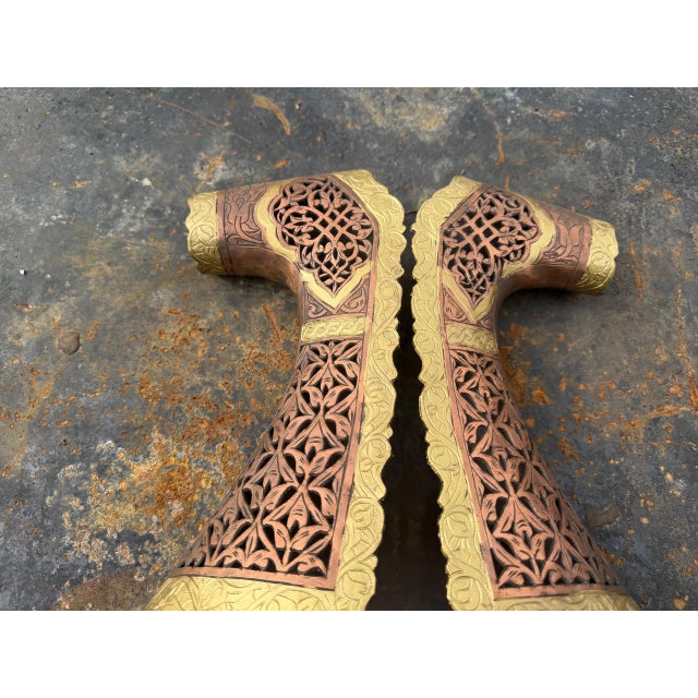 Not Yet Made - Made To Order Dual-Tone Engraved Brass Kaftan For Sale - Image 5 of 8