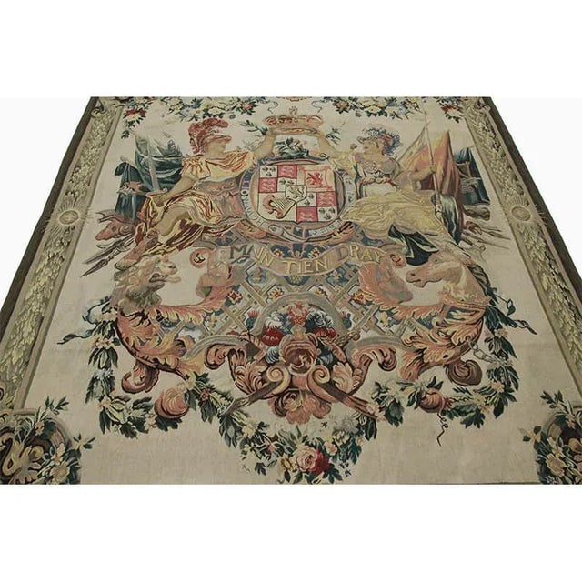 Textile Contemporary 17th Century Tapestry Recreation “Armes De Guillaume Et Marie” - 5'9"×7'8" For Sale - Image 7 of 8