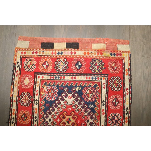 19th Century Soumac Small Antique Rug no. j4800 For Sale - Image 5 of 6