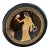 1970s Decorative Ancient Greek Hand Painted Plate For Sale