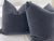 Transitional Brunschwig & Fils "Bachelor Mohair" in Steel 22" Pillows-A Pair For Sale - Image 3 of 4