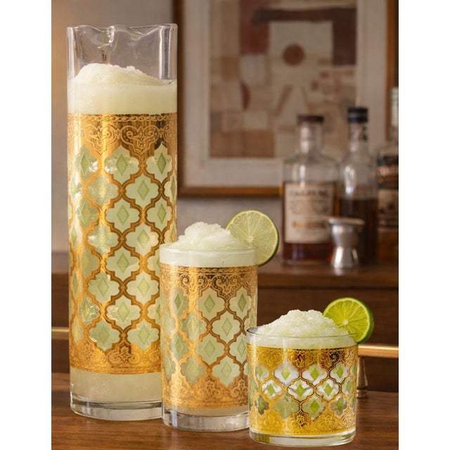 Mid 20th Century Mid Century Modern Culver Valencia Gilt Glassware Set, 11 Pieces For Sale - Image 10 of 10