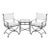 Neoclassical Turkish Powder-Coated Iron Outdoor Seating Set - 3 Pieces For Sale