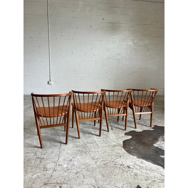 Sibast Møbler Newly Refinished Teak Dining Chairs by Helge Sibast for Sibast Mobelfabrik - Set of 4 For Sale - Image 4 of 6