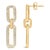 Haus of Brilliance Gold Vermeil 1/10 Cttw Diamond Cttw Bold Paperclip Earring For Sale - Image 4 of 4