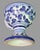 Late 20th Century Vintage Hand Painted Santucci Deruta Blue & White Candle Chamberstick Signed #B1 For Sale - Image 5 of 8
