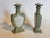 1990s Pair of Ceramic Perfume Bottles, Pastel Green and White For Sale - Image 5 of 8