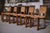 Oak and Rush Chairs in the style of Charles Dudouyt, 1950s, Set of 5 For Sale - Image 9 of 18