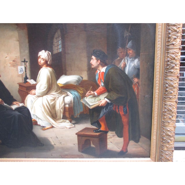 Victorian "Beatrice Cenci Being Sketched by Guido Reni " by Achille Leonardi For Sale - Image 3 of 15