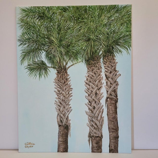 Acrylic painting on canvas board. I moved to Florida a few years ago and am Fascinated how many varieties of palm trees...
