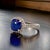 Natural Sapphire Diamond Ring Size 7 14k White Gold 2.51 Certified For Sale In New York - Image 6 of 10