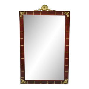 Vintage French Louis XV Style Trumeau Dressing Pier Mirror With Bronze Ormolu