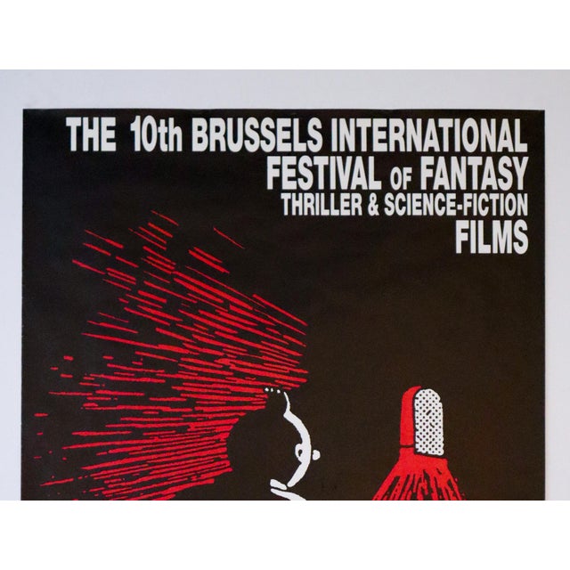 Traditional 1992 French Film Festival Poster, Hergé - 10th International Festival of Fantasy, Thriller & Science Fiction Films (Tintin) For Sale - Image 3 of 4