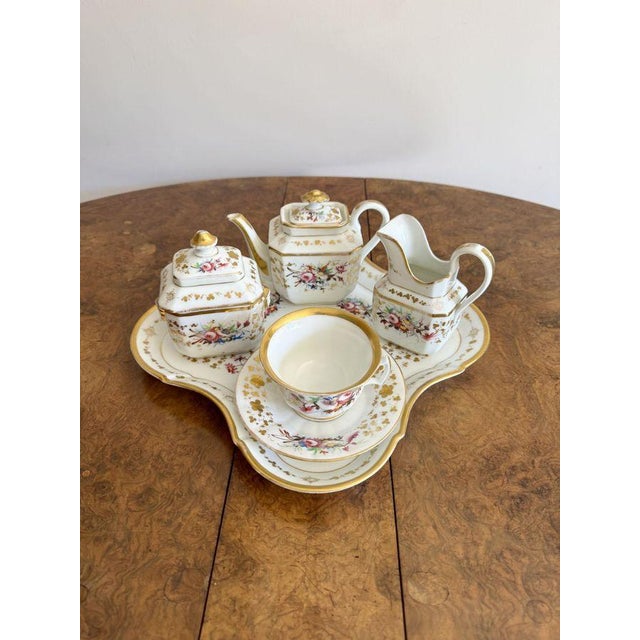 Ceramic Antique Porcelain Breakfast Set, 1880, Set of 8 For Sale - Image 7 of 7