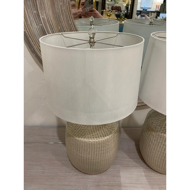 Pair Uttermost Ceramic Lamps For Sale - Image 4 of 7