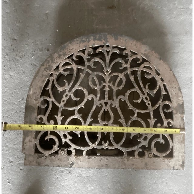 Antique Ghotic Style Cast Iron Summer Fireplace Screen For Sale - Image 9 of 9