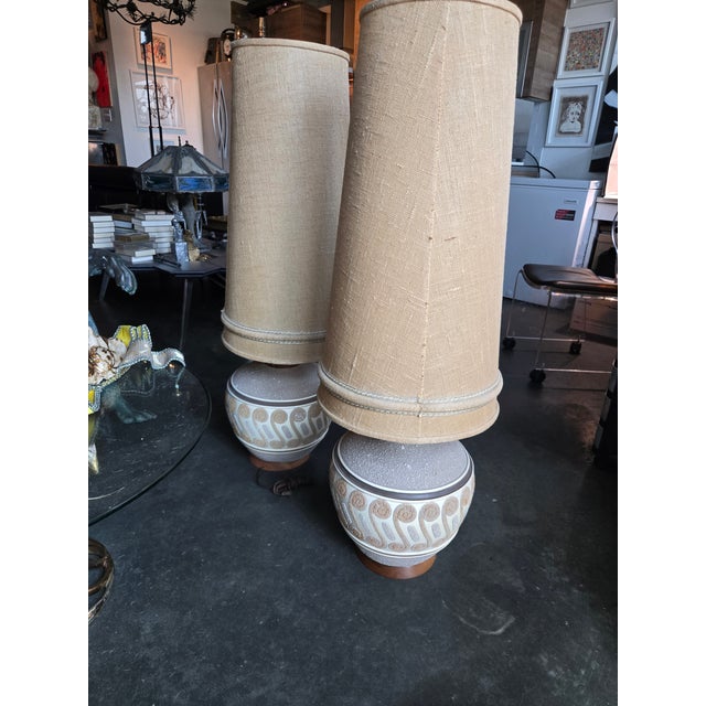 Mid-Century Modern 1950s Mid Century Modern Atomic Age Table Lamps - a Pair For Sale - Image 3 of 14