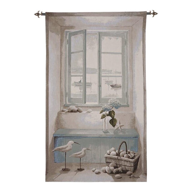 Estuary View Loom Woven Tapestry - 145 X 84 Cm (4'9" X 2'9") - Requires Rod Size 2 For Sale
