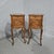 Wood French Walnut Bedside Lamp Tables, 1880, Set of 2 For Sale - Image 7 of 14