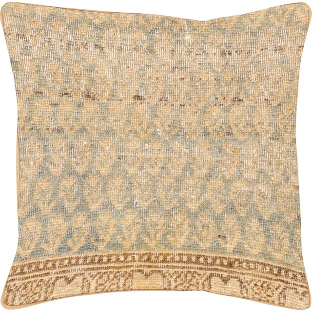 1940s Persian Melayer Pillow. Hand Sewn using fragments of Melayer carpets. Fiber fill. 523197