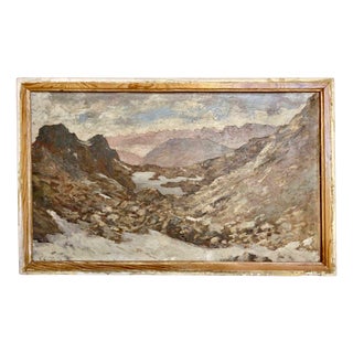 Clément Castelli, Le Lac Cornu, Chamonix, 1937, Oil on Board For Sale