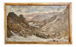 Clément Castelli, Le Lac Cornu, Chamonix, 1937, Oil on Board